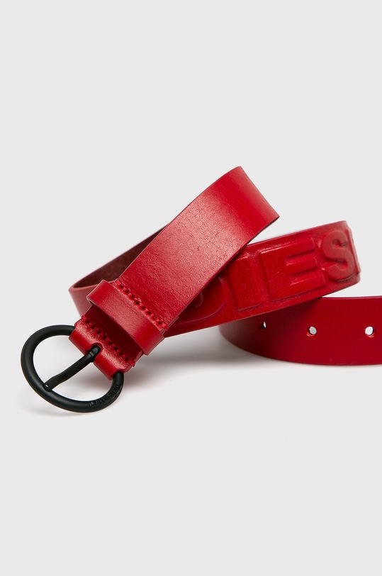 Diesel - Pasek skórzany X06210.PR227 czerwony SS21