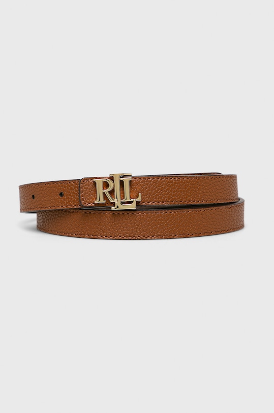 Kožený pásek Lauren Ralph Lauren hnědá 412754799002