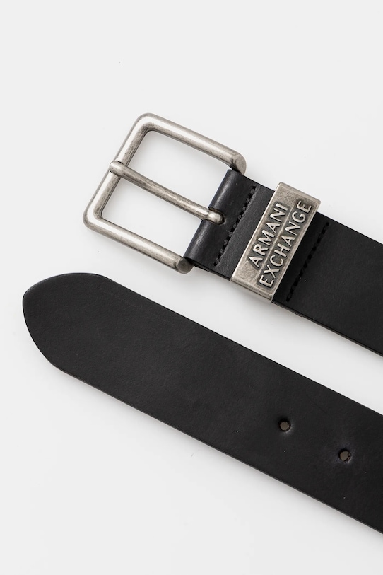 Armani Exchange - Pasek skórzany 951186.CC528 czarny AW20