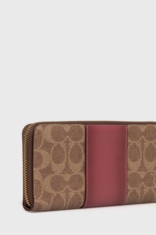Coach Portfel skórzany 73739 Slim Accordion Zip 73739 brązowy AA00