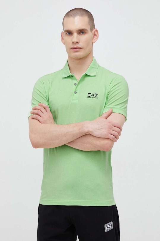 EA7 Emporio Armani polo z elastanem zielony PJM5Z.8NPF04