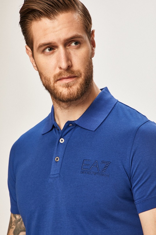 EA7 Emporio Armani - Pánske polo tričko bavlna modrá 8NPF01.PJ48Z
