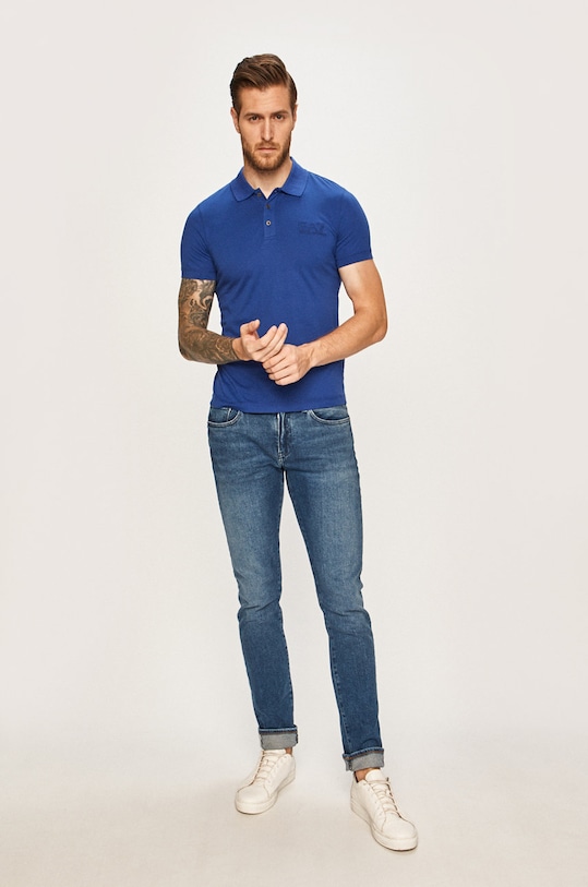 EA7 Emporio Armani - Pánske polo tričko 8NPF01.PJ48Z modrá AW19