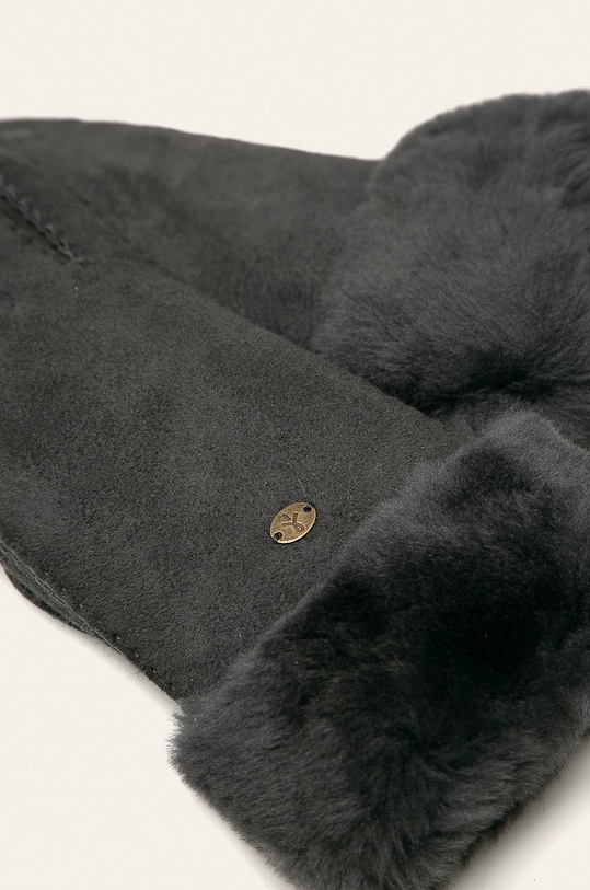 Emu Australia - Rękawiczki skórzane W9405.Apollo.Bay.DRK.G szary AW19