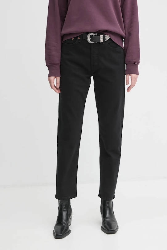 Levi's jeansy 501® CROP czarny 36200.0085