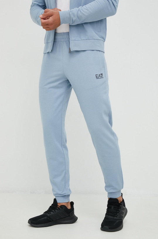 EA7 Emporio Armani Spodnie PJ05Z.8NPP53 nadruk niebieski PJ05Z.8NPP53