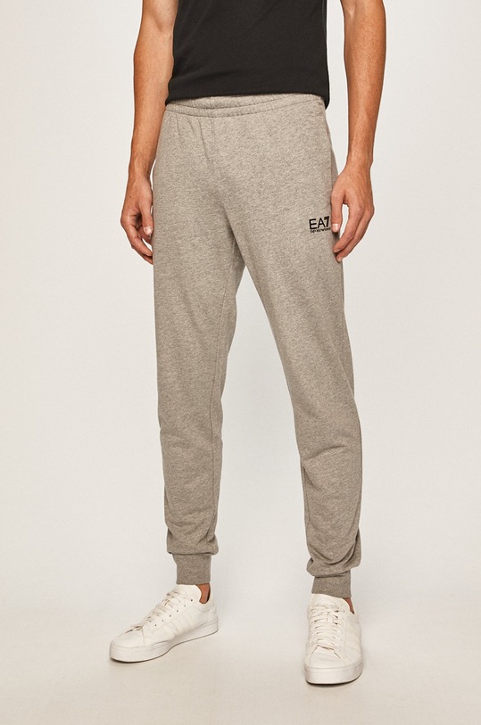 Kalhoty EA7 Emporio Armani pletenina šedá PJ05Z.8NPP53