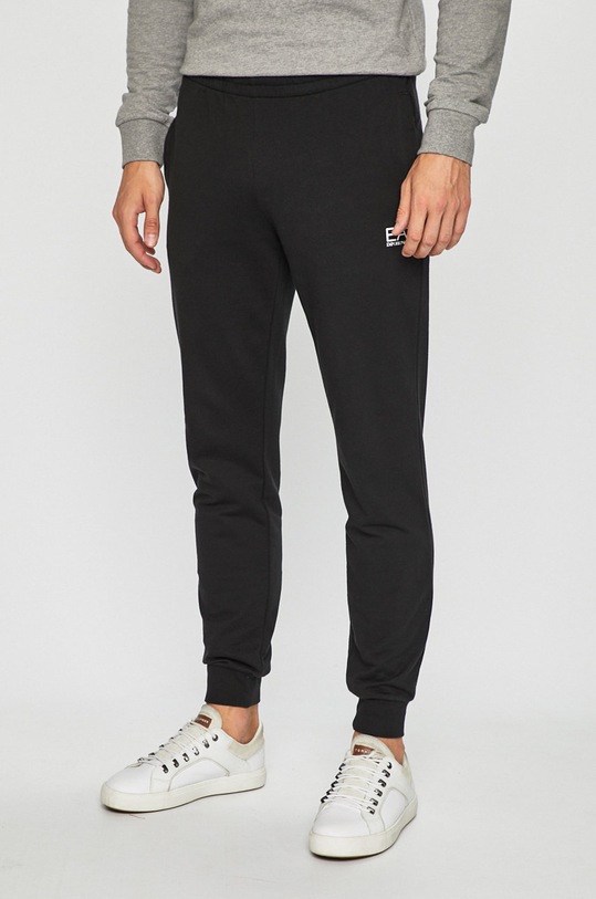 Kalhoty EA7 Emporio Armani pletenina černá PJ05Z.8NPP53