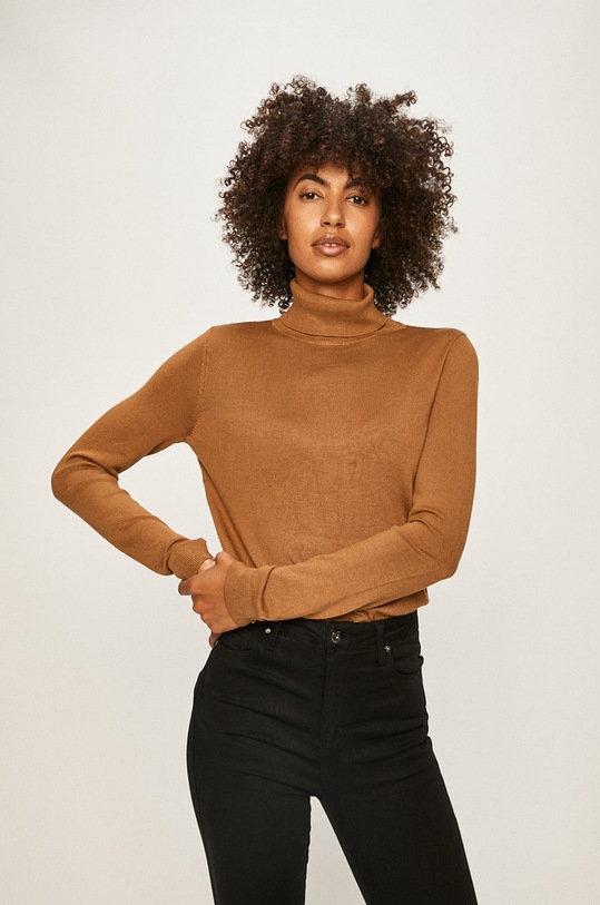 Vila - Sveter rolák hnedá 14053551