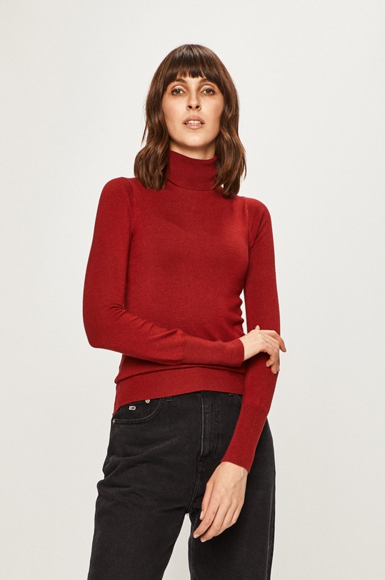 Only - Pulóver sima burgundia 15183772