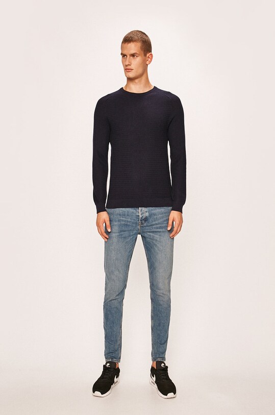 Jack & Jones - Πουλόβερ 12141495 σκούρο μπλε AA00