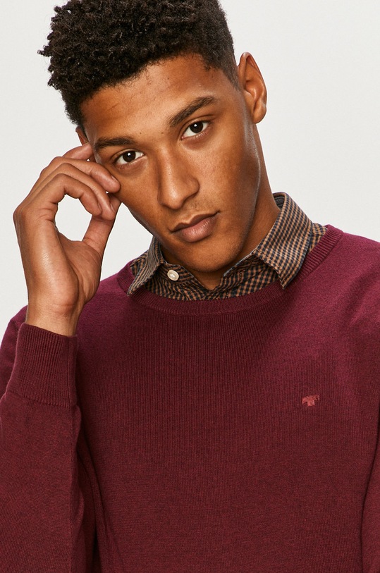 Tom Tailor Denim - Pulover subtiri rosu 1012819