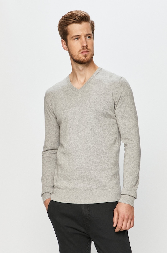 Tom Tailor Denim - Pulover subtiri gri 1012820