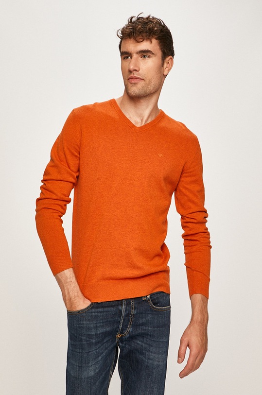 Tom Tailor Denim - Pulover subtiri portocaliu 1012820