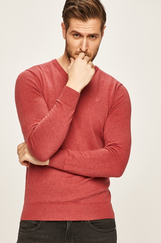 Tom Tailor Denim - Pulover subtiri rosu 1012820