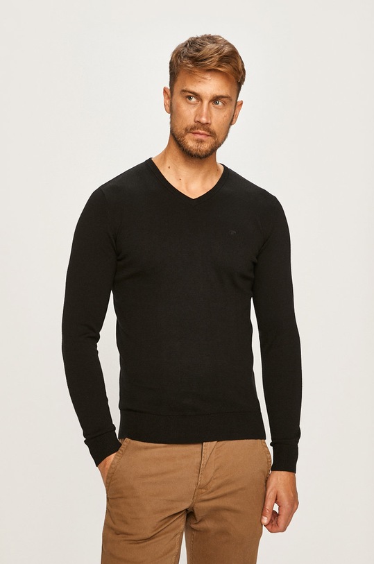 Tom Tailor Denim - Pulover subtiri negru 1012820