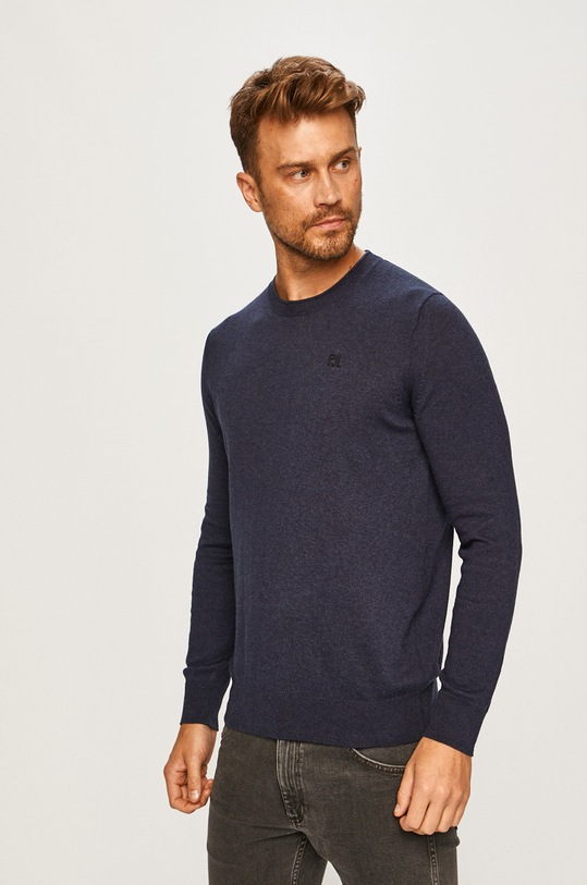 Pepe Jeans - Sveter Keynes s prímesou vlny tmavomodrá PM701952