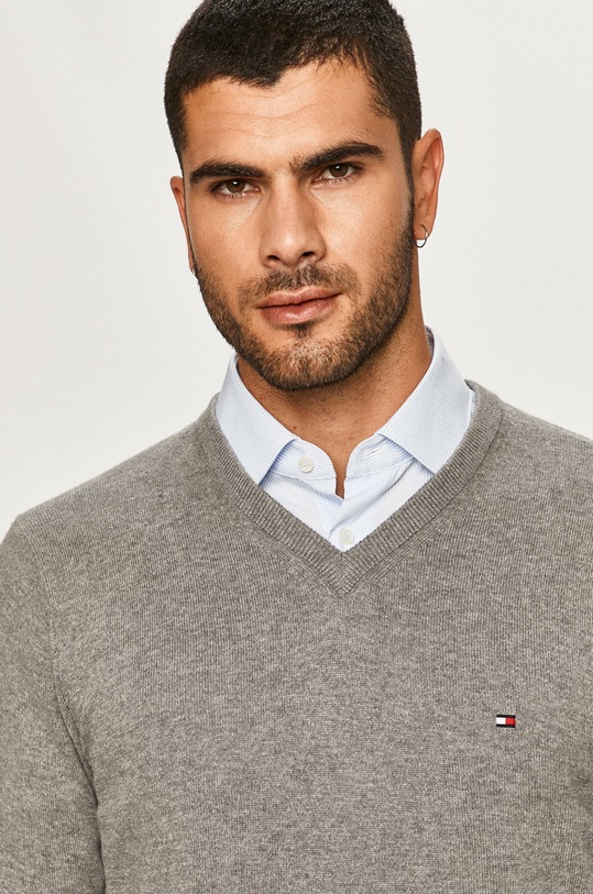 Tommy Hilfiger - Sveter sivá MW0MW11673