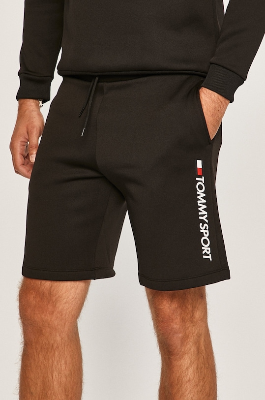 Tommy Sport - Pánske šortky s elastanom čierna S20S200185