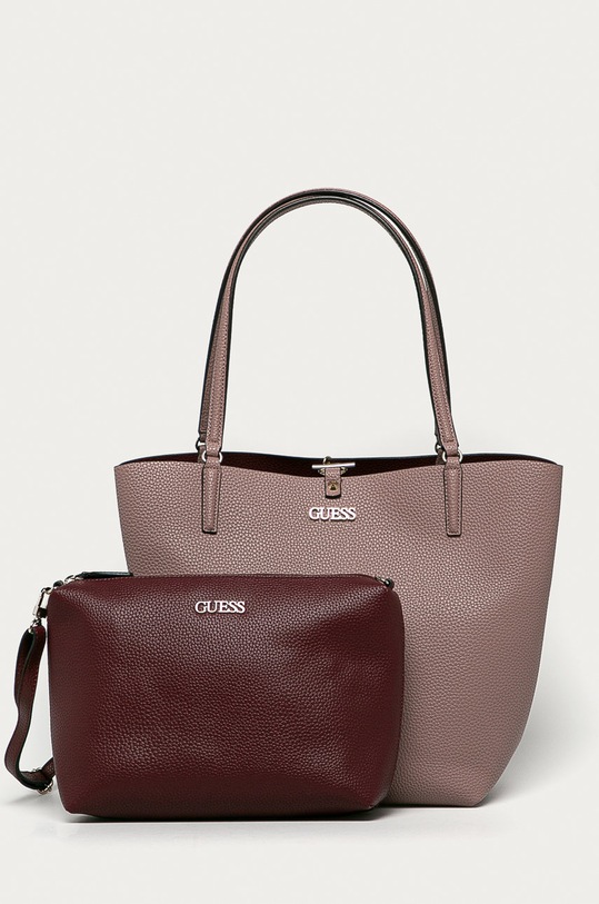 Oboustranná kabelka Guess Jeans ALBY vejde se A4 fialová HWVG74.55230