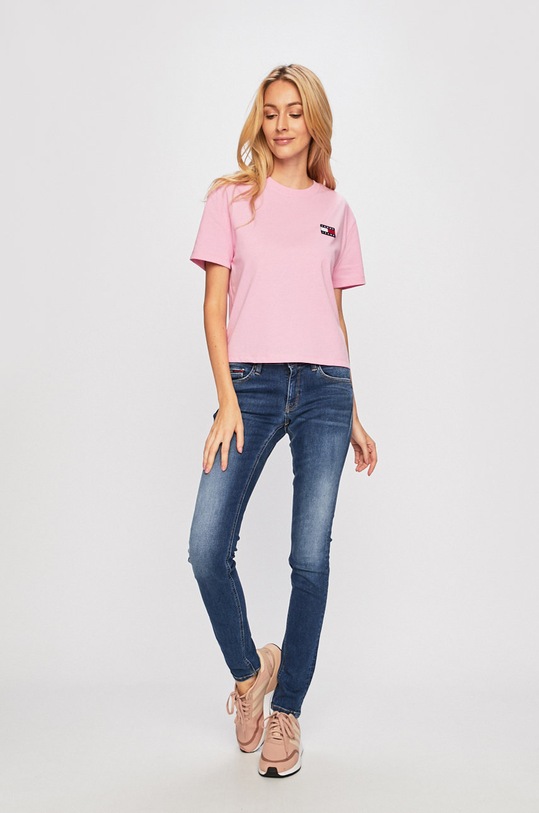 Tommy Jeans - Top DW0DW06813 DW0DW06813 różowy AW20