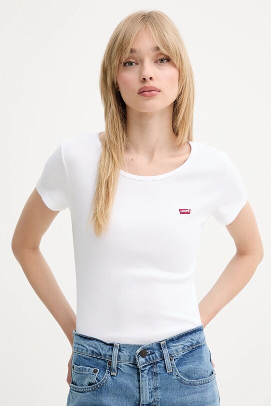 Levi's - T-shirt (2 pack) z elastanem biały 74856.0000