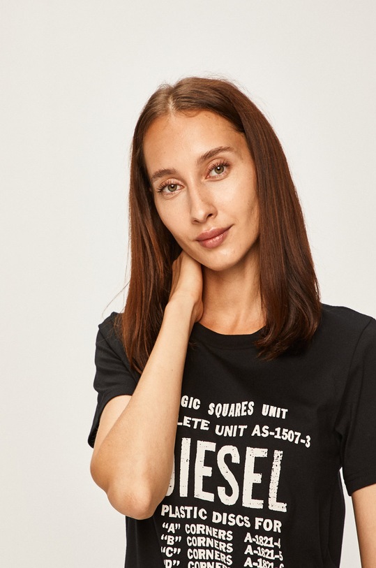 Diesel - Tričko bavlna čierna 00SYVT.0091A