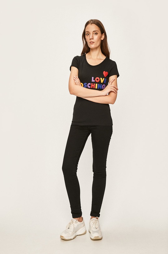 Love Moschino - Tricou W.4.B19.5B.M.4083 negru AW19