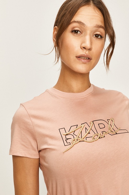 Karl Lagerfeld - Tricou roz 96KW1709