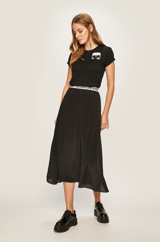 Karl Lagerfeld - Tricou 96KW1718 negru AW19