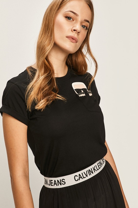 Karl Lagerfeld - Tricou negru 96KW1718