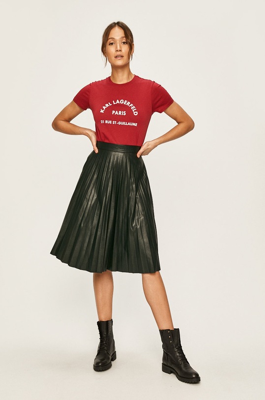 Karl Lagerfeld - Tricou 96KW1730 burgundia AW19