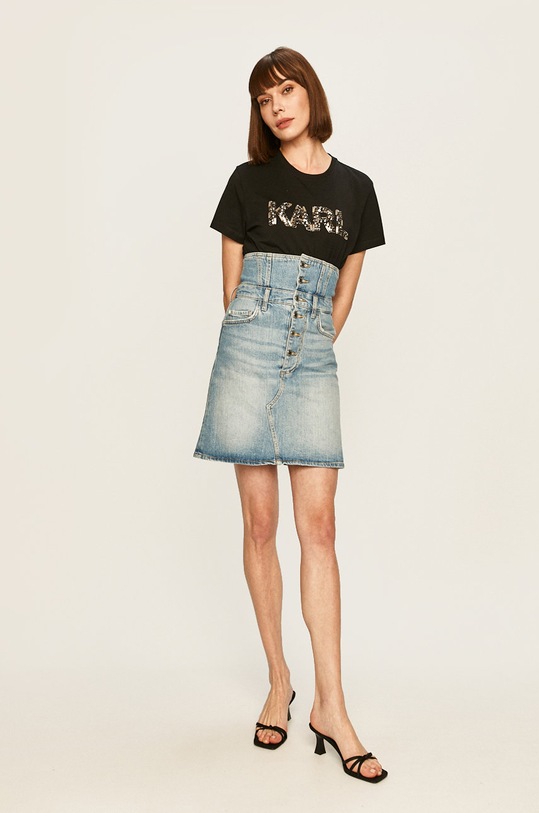Karl Lagerfeld - Tricou 96KW1710 negru AW19