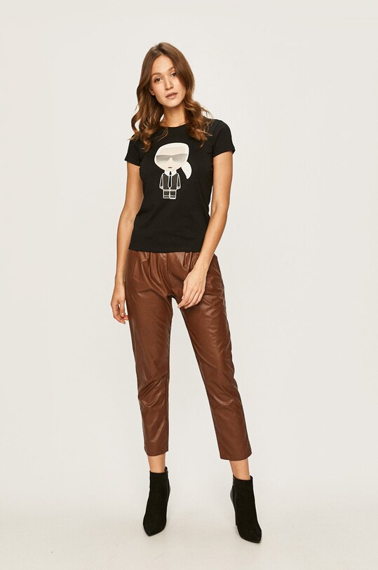 Karl Lagerfeld - Tričko 96KW1719 čierna AW19
