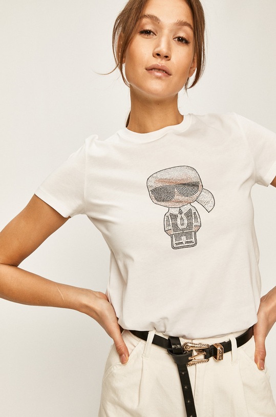 Karl Lagerfeld - Tricou alb 96KW1720