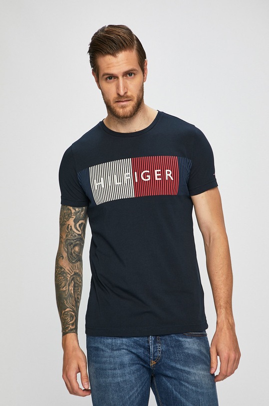 Tommy Hilfiger - Pánske tričko tmavomodrá MW0MW10829