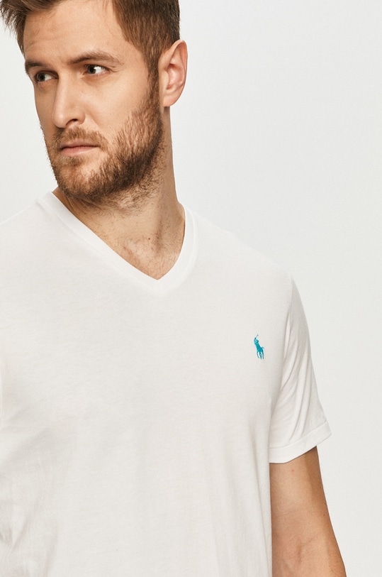 Polo Ralph Lauren - Pánske tričko jednofarebný biela 710671453008