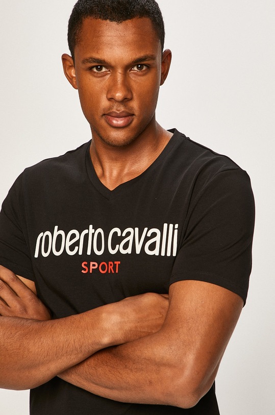 Roberto Cavalli Sport - Tricou negru JYX20T.JV025