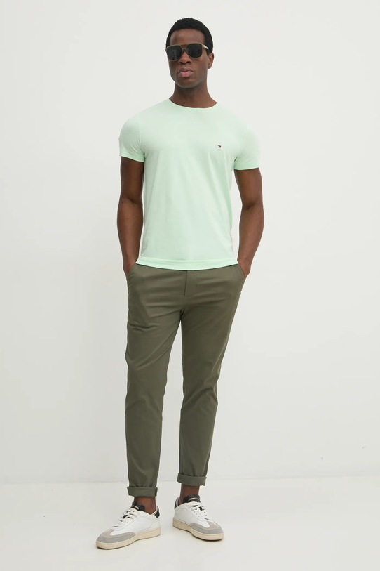 Тениска Tommy Hilfiger MW0MW10800 зелен AW25