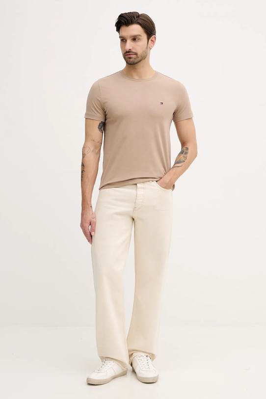 Tommy Hilfiger t-shirt MW0MW10800 beżowy AW25