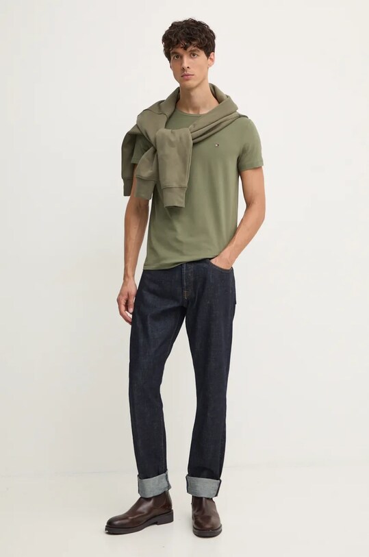 Футболка Tommy Hilfiger MW0MW10800 зелёный SS25
