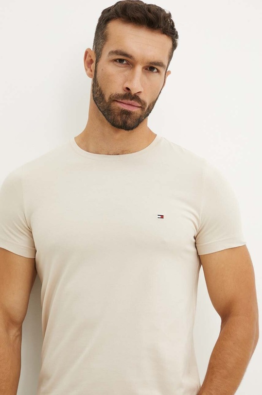 Oblečenie Tričko Tommy Hilfiger MW0MW10800 béžová