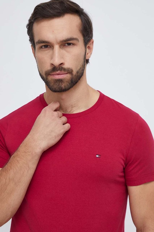 Tommy Hilfiger t-shirt bordowy MW0MW10800