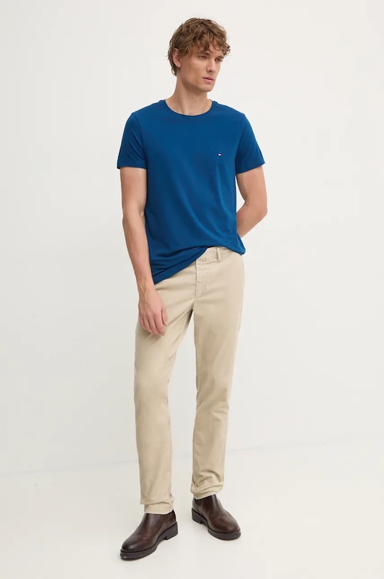 Tommy Hilfiger t-shirt MW0MW10800 niebieski AW25