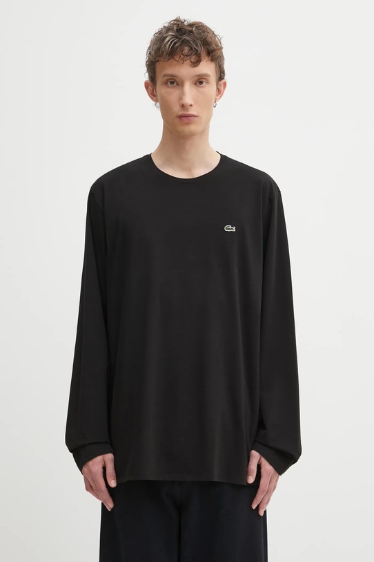Lacoste camicia a maniche lunghe regolare nero TH0990