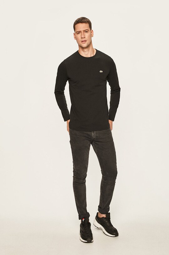 Lacoste Лонгслів TH0990 чорний AW24