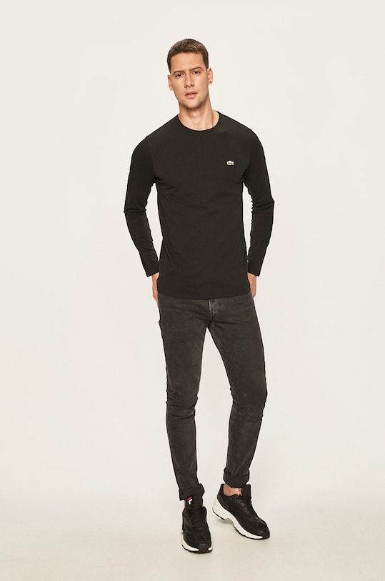 Lacoste - Pánske tričko s dlhým rukávom TH0990 čierna AW24