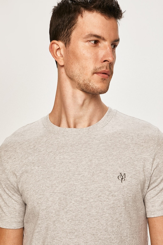 Marc O'Polo - Pánske tričko jednofarebný sivá B21222051068