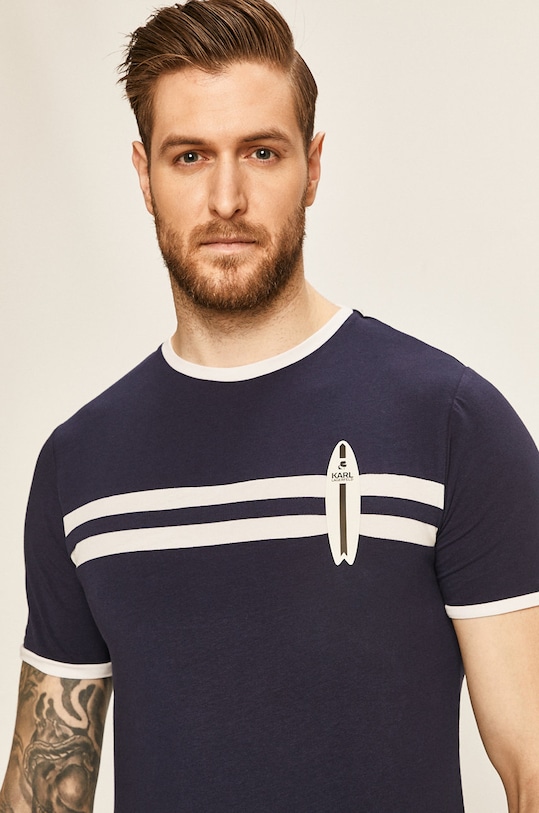 Karl Lagerfeld - Тениска еластичен тъмносин KL19MTS02