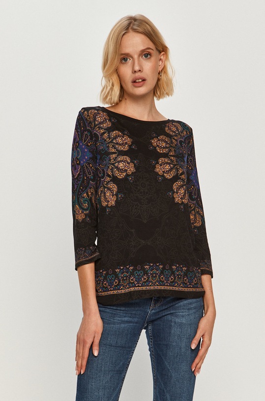 Desigual - Блузка узор чёрный 20WWTKBM
